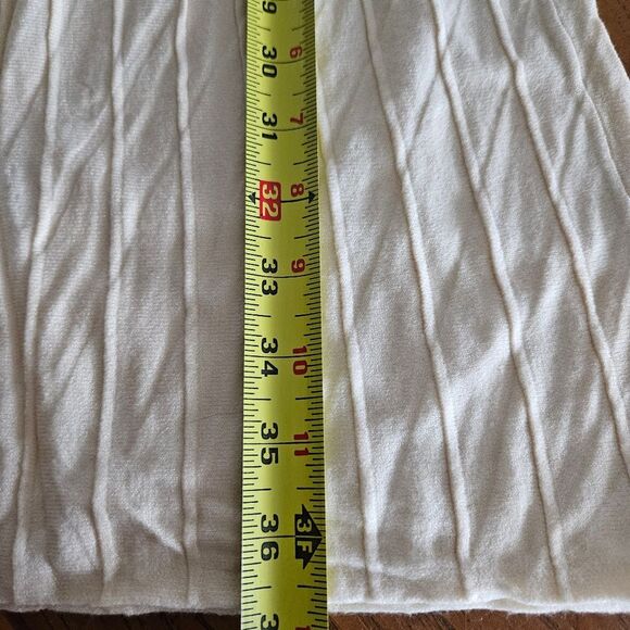 Ivory Knit Halter Backless Mini Dress Tie Open Back Summer Party Dress Sz S NEW - Picture 4 of 7